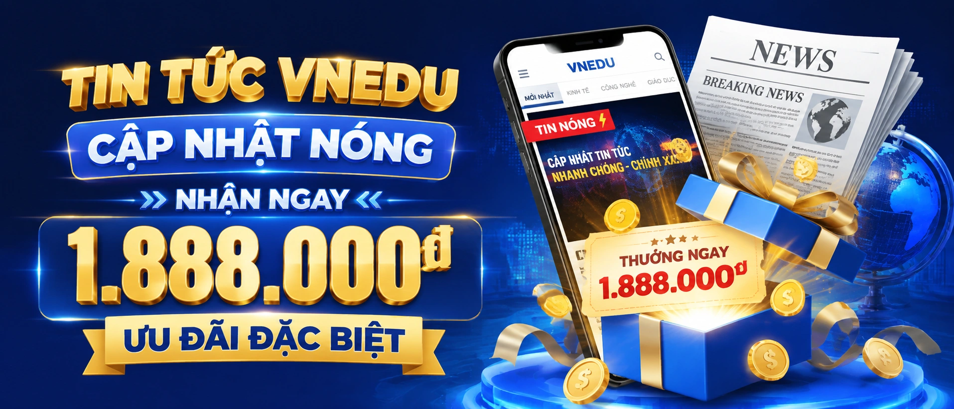 Giao diện tin tức vnedu trên thiết bị di động